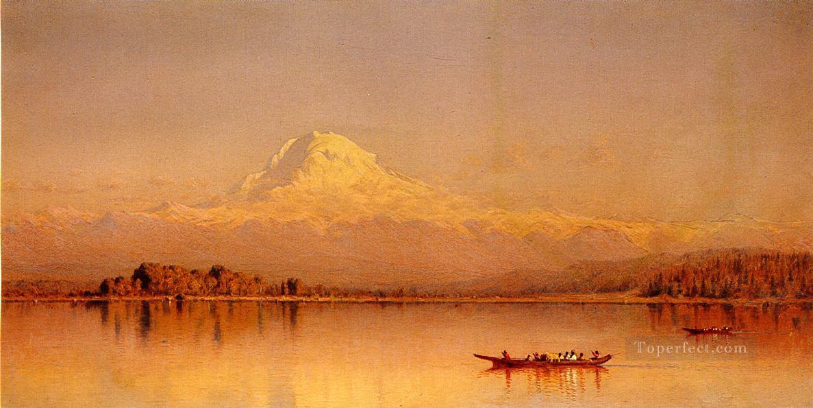 Mount Rainier Bay of Tacoma scenery Sanford Robinson Gifford Landscape Oil Paintings